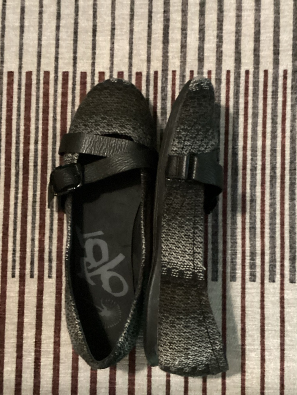 Black Women’s Slip-On Loafers with Buckle